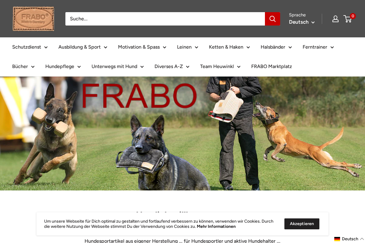 FRABO Hundesport homepage screenshot