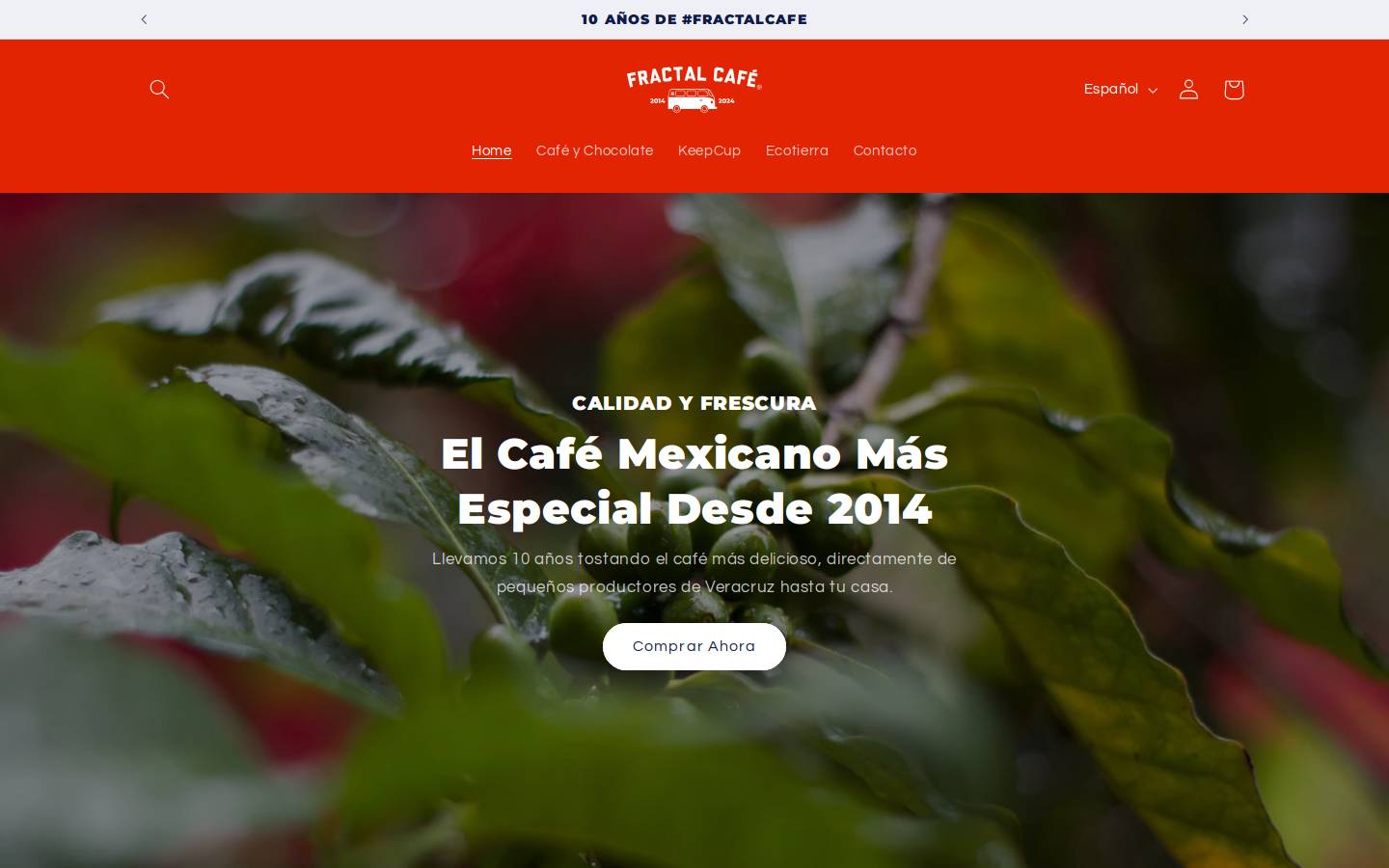 fractal.coffee homepage screenshot