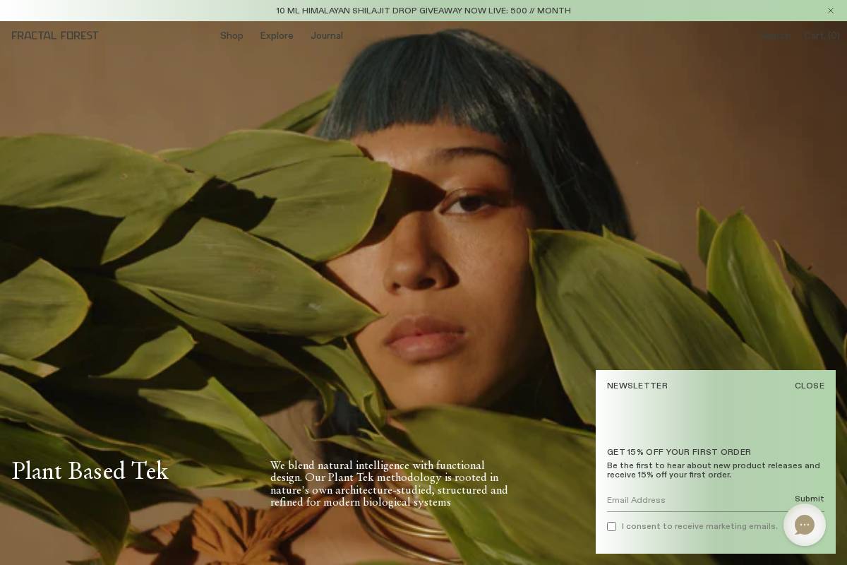Fractalforest homepage screenshot
