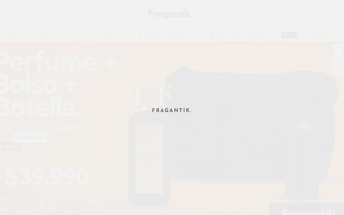 fragantik.cl homepage screenshot