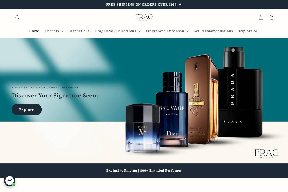 fragdaddy.pk homepage screenshot