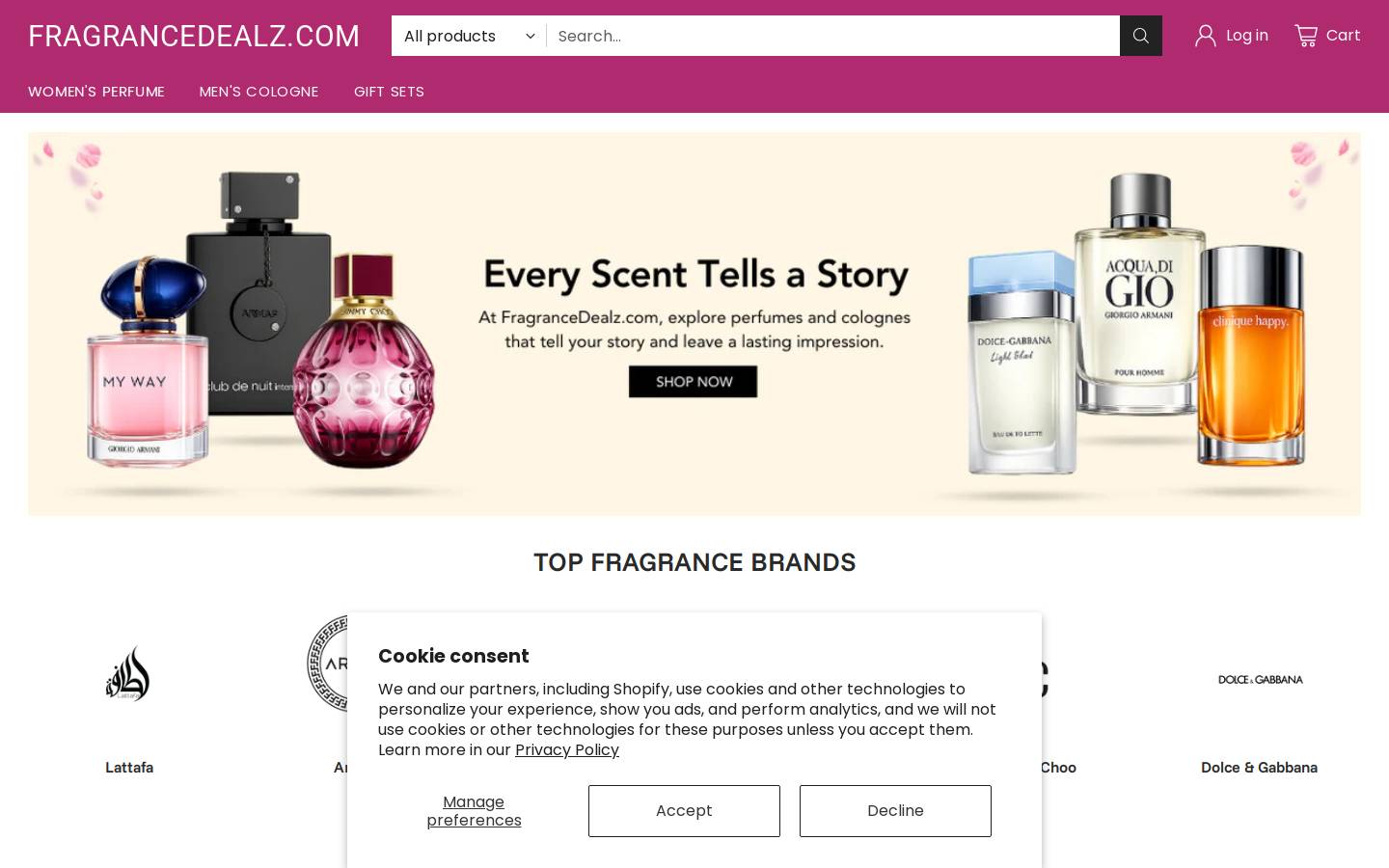 Perfume Place homepage screenshot