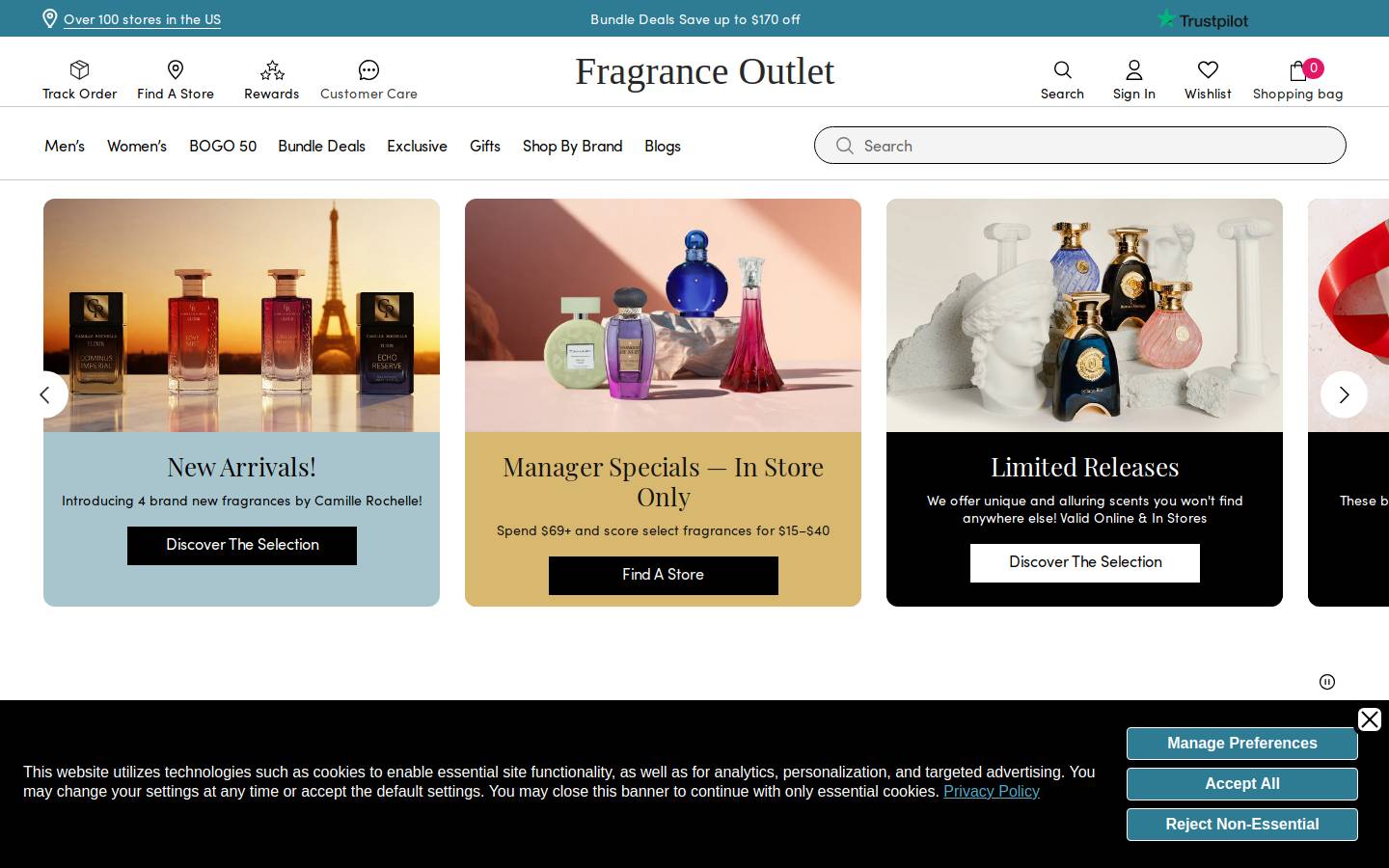 Fragrance Outlet homepage screenshot