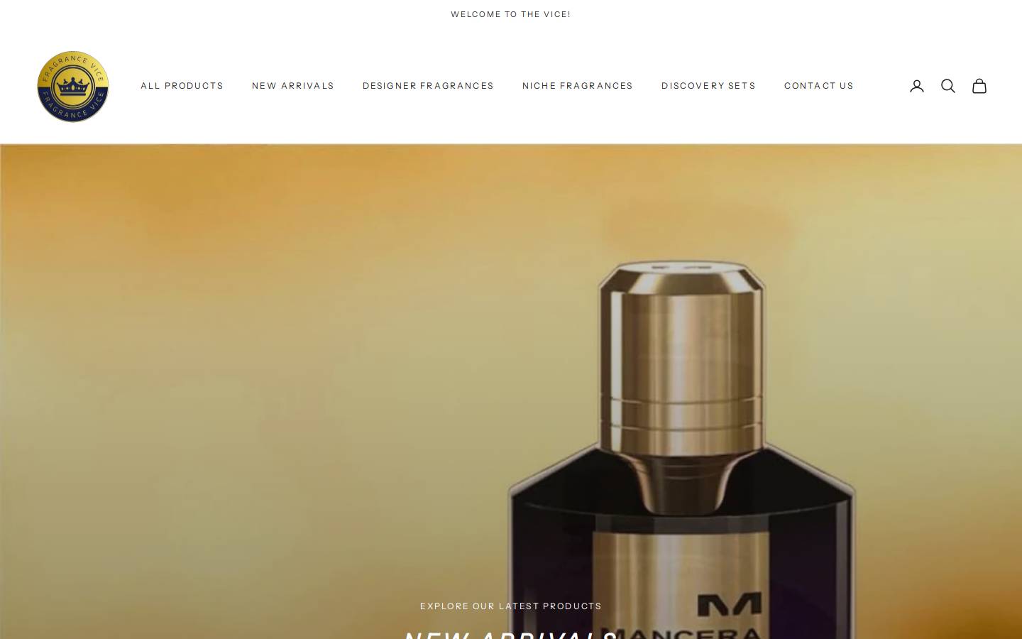 fragrancevice.com homepage screenshot
