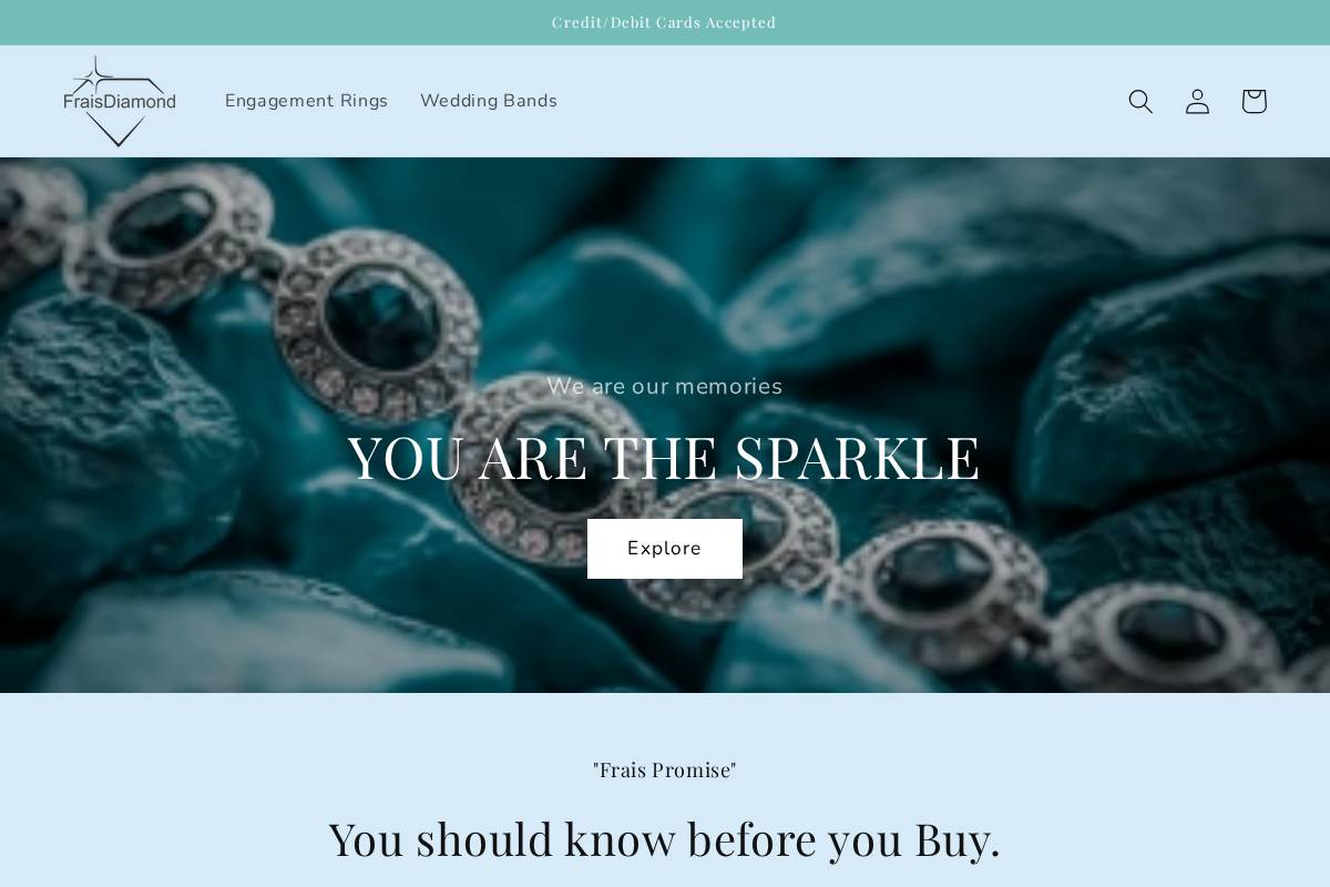 fraisdiamond.com homepage screenshot