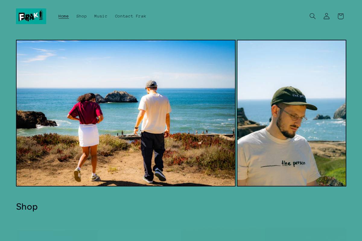 frakmusic.com homepage screenshot