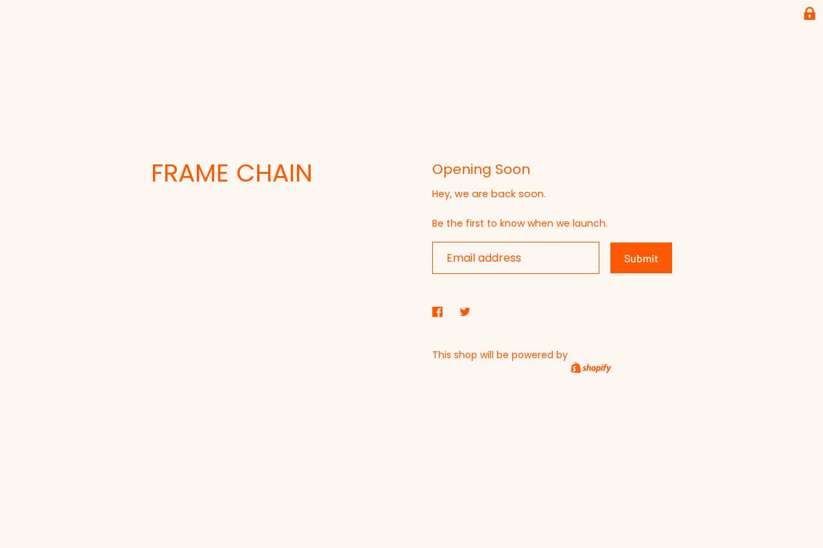 Frame Chain homepage screenshot