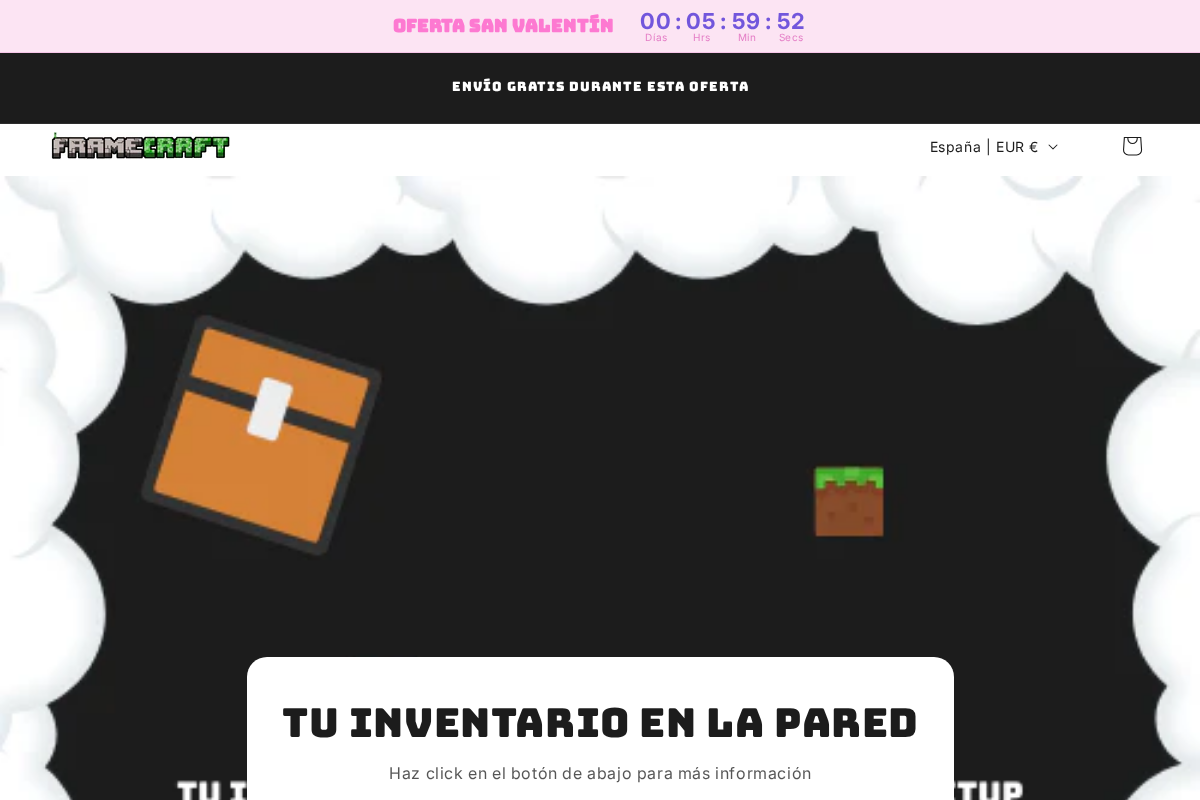 FrameCraft homepage screenshot