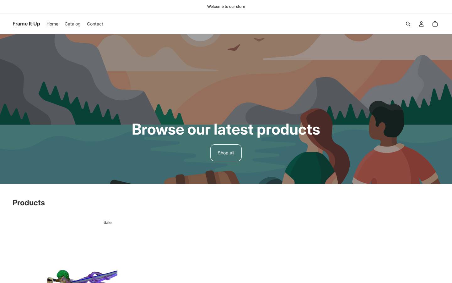 frameitup.store homepage screenshot