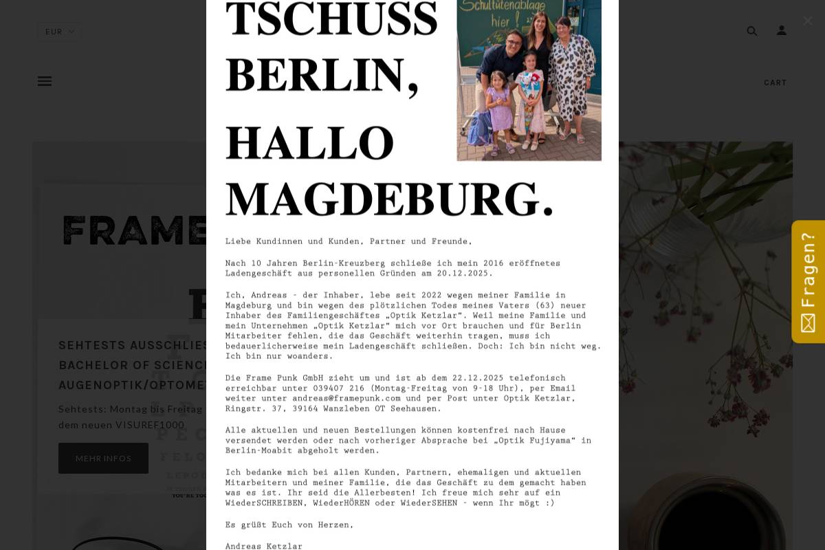 framepunk.com homepage screenshot