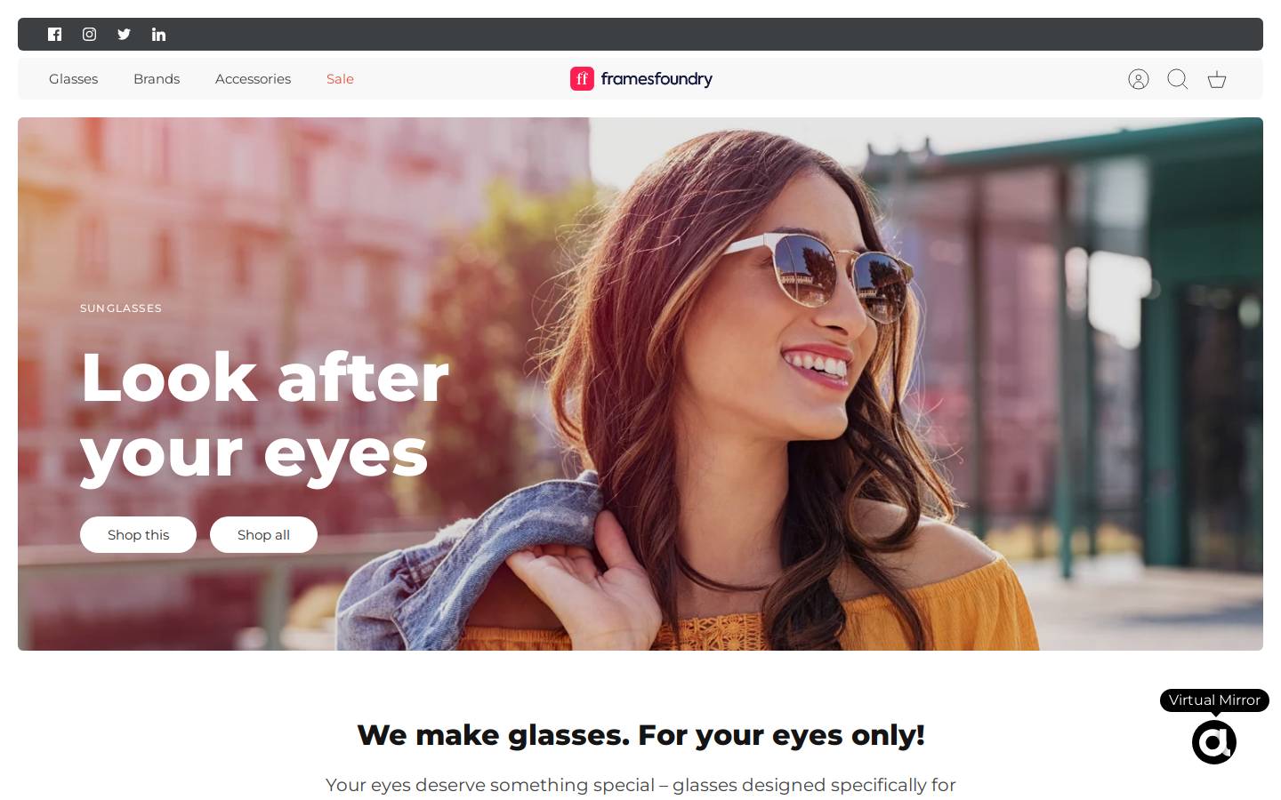 framesfoundry.com homepage screenshot