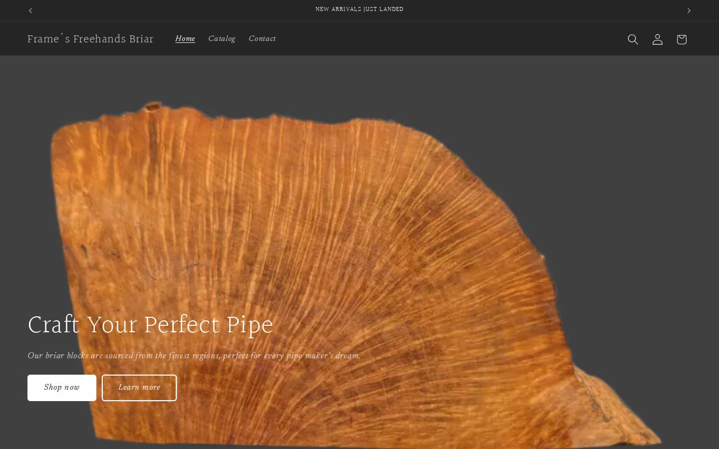 framesfreehandsbriar.com homepage screenshot