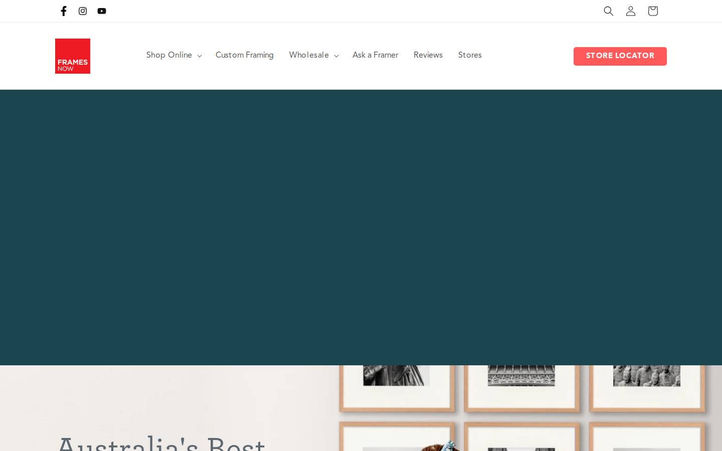 Frames Now homepage screenshot