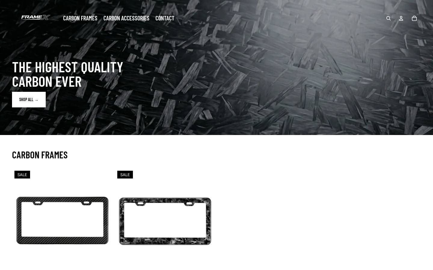 framexframes.com homepage screenshot