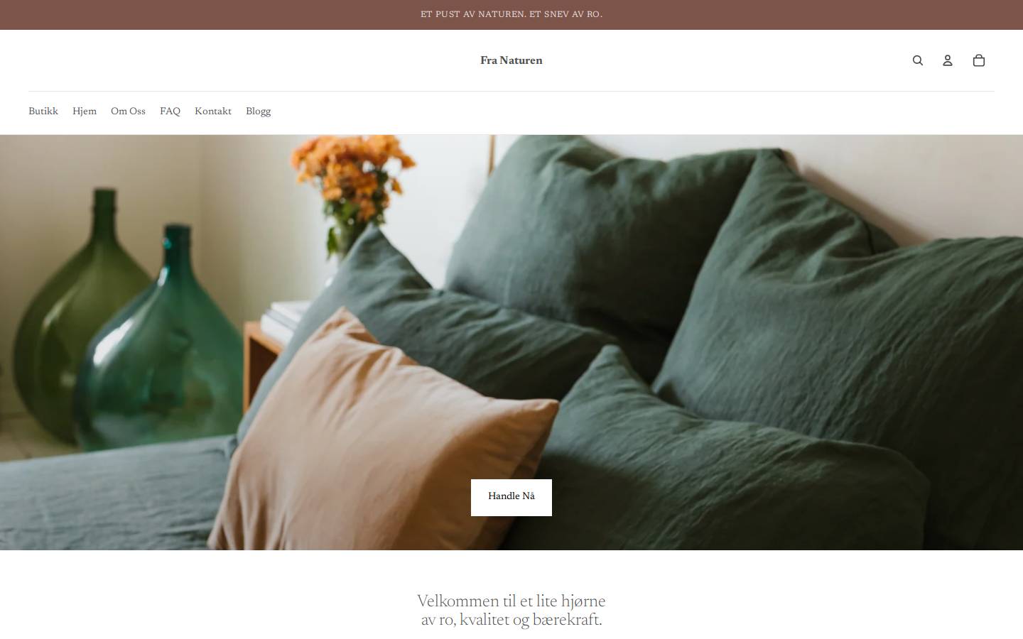 franaturen.no homepage screenshot