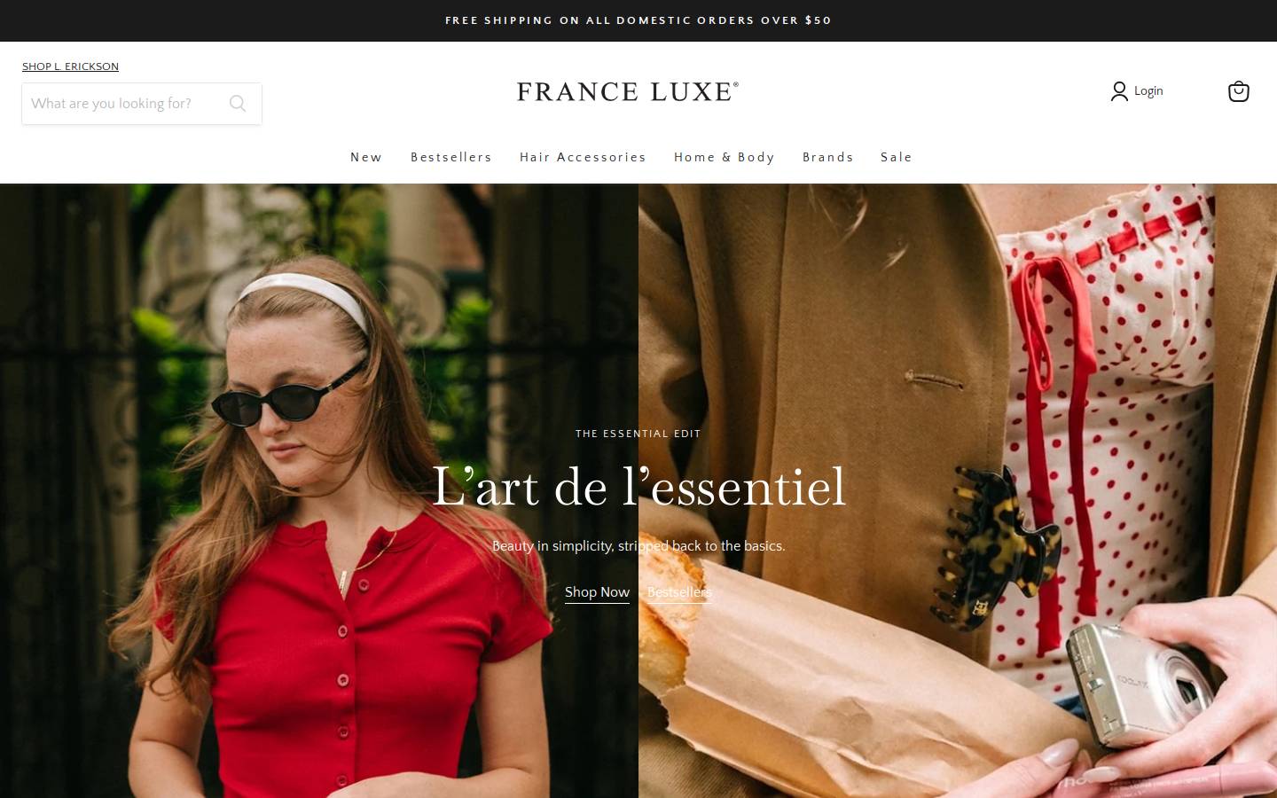 France Luxe homepage screenshot