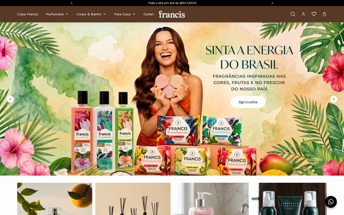 francis.com.br homepage screenshot