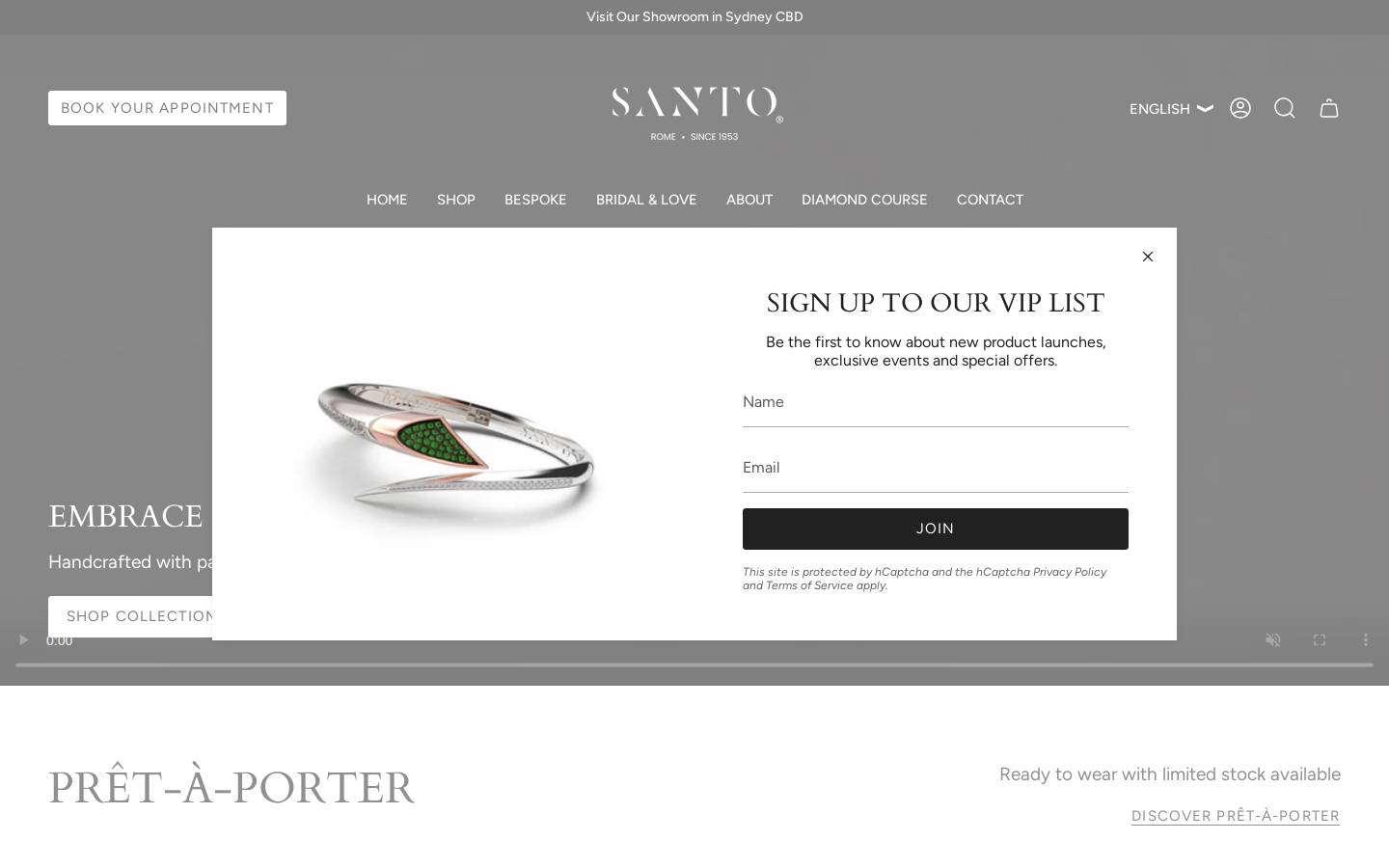 francois-santo.com.au homepage screenshot