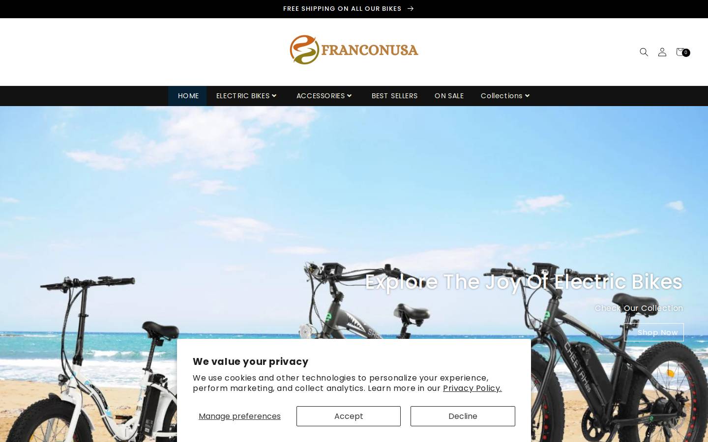 franconusa.com homepage screenshot