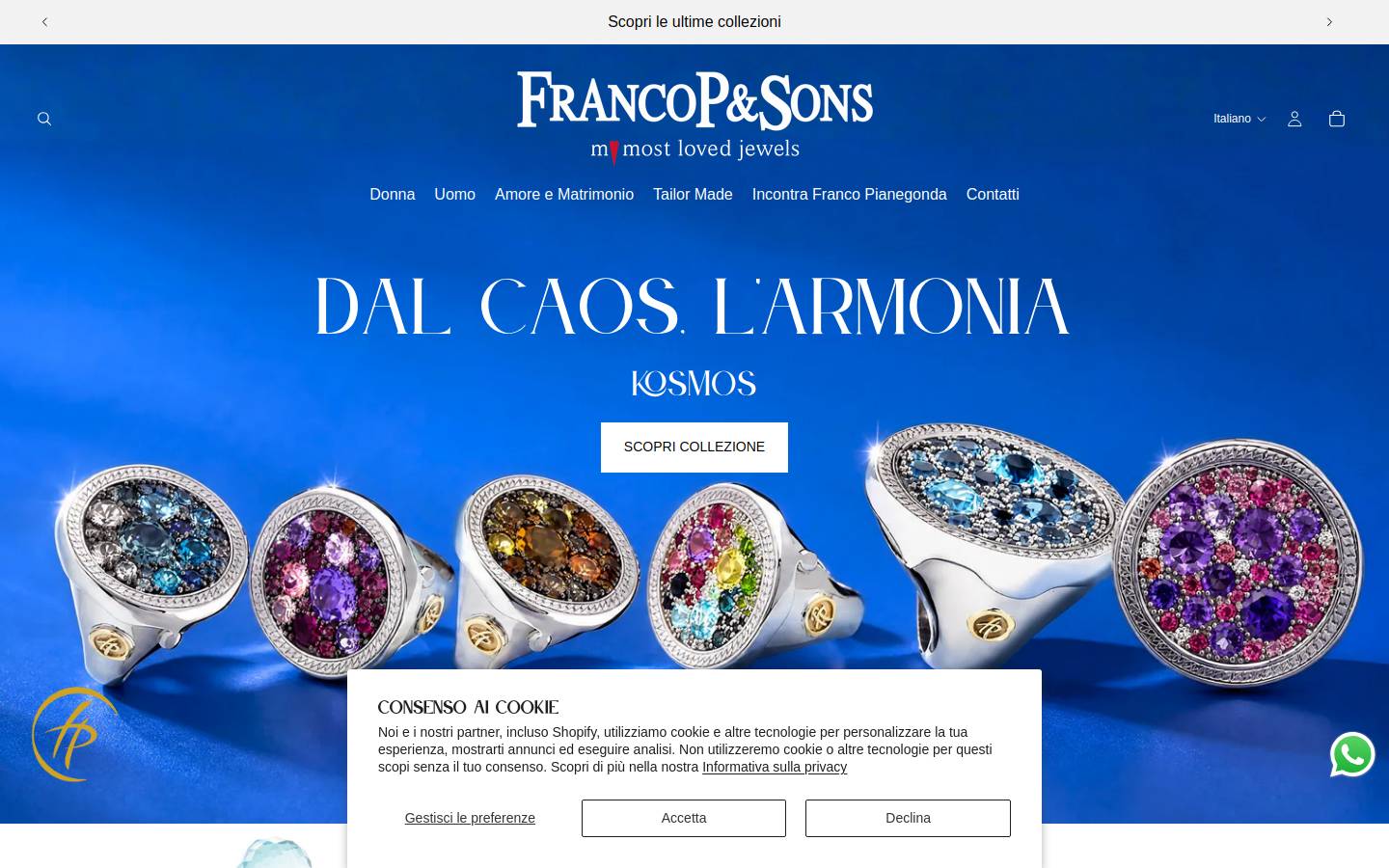 francopianegonda.com homepage screenshot