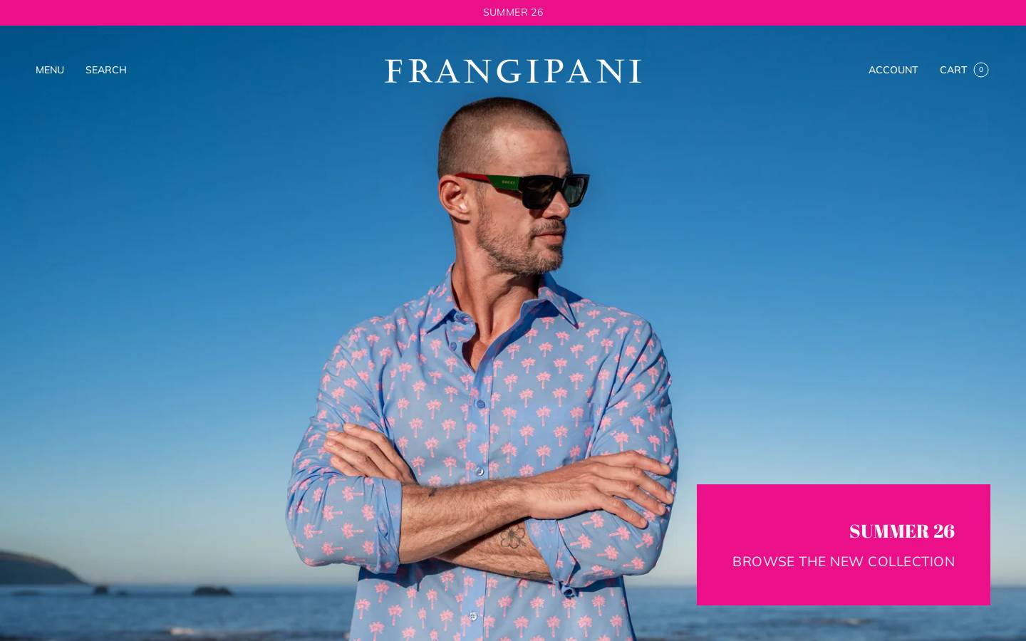 Frangipani homepage screenshot