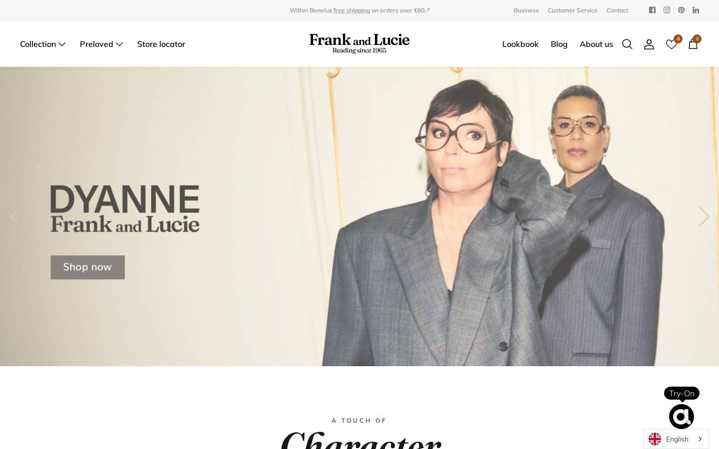 frankandlucie.com homepage screenshot