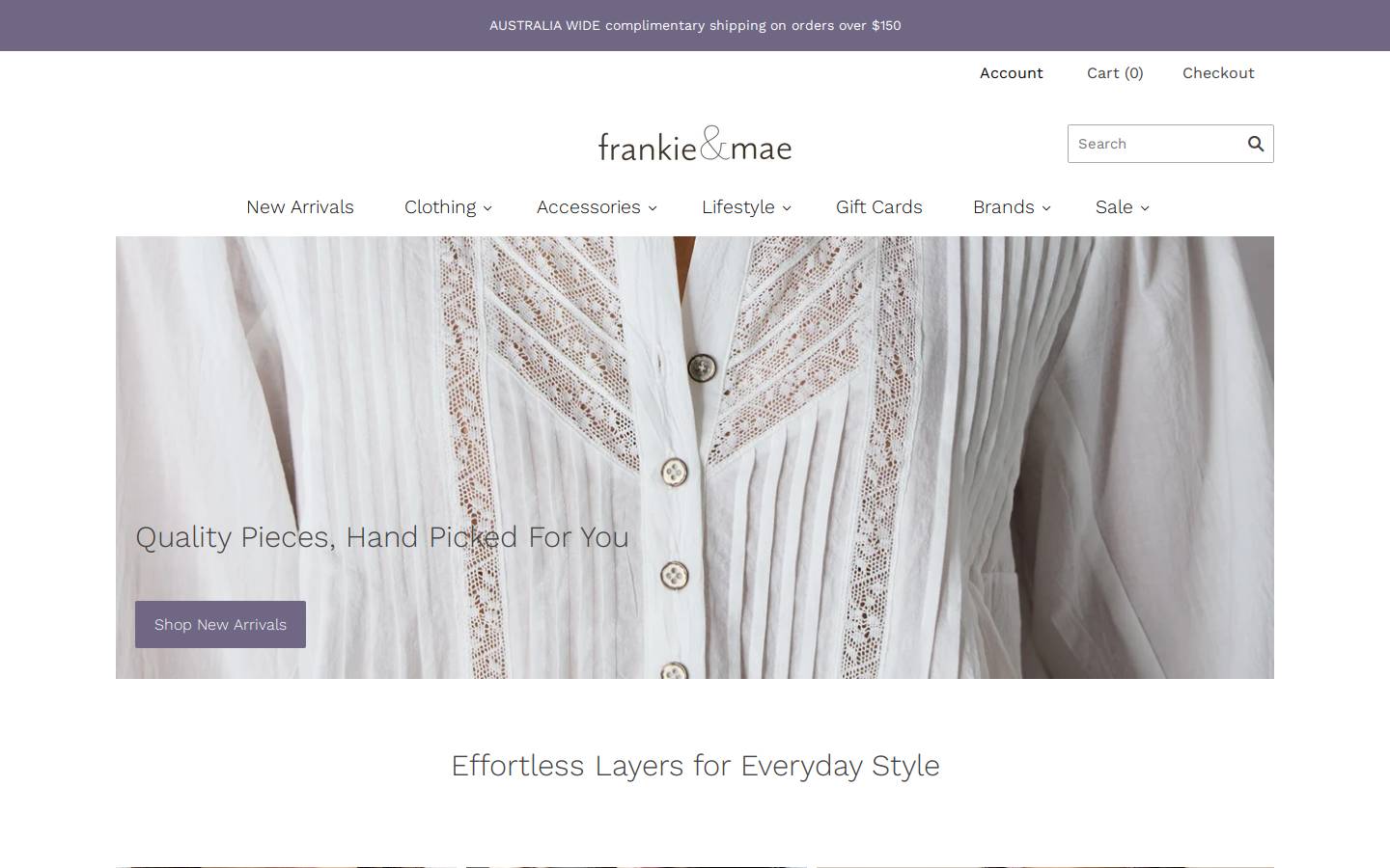frankieandmae.com.au homepage screenshot