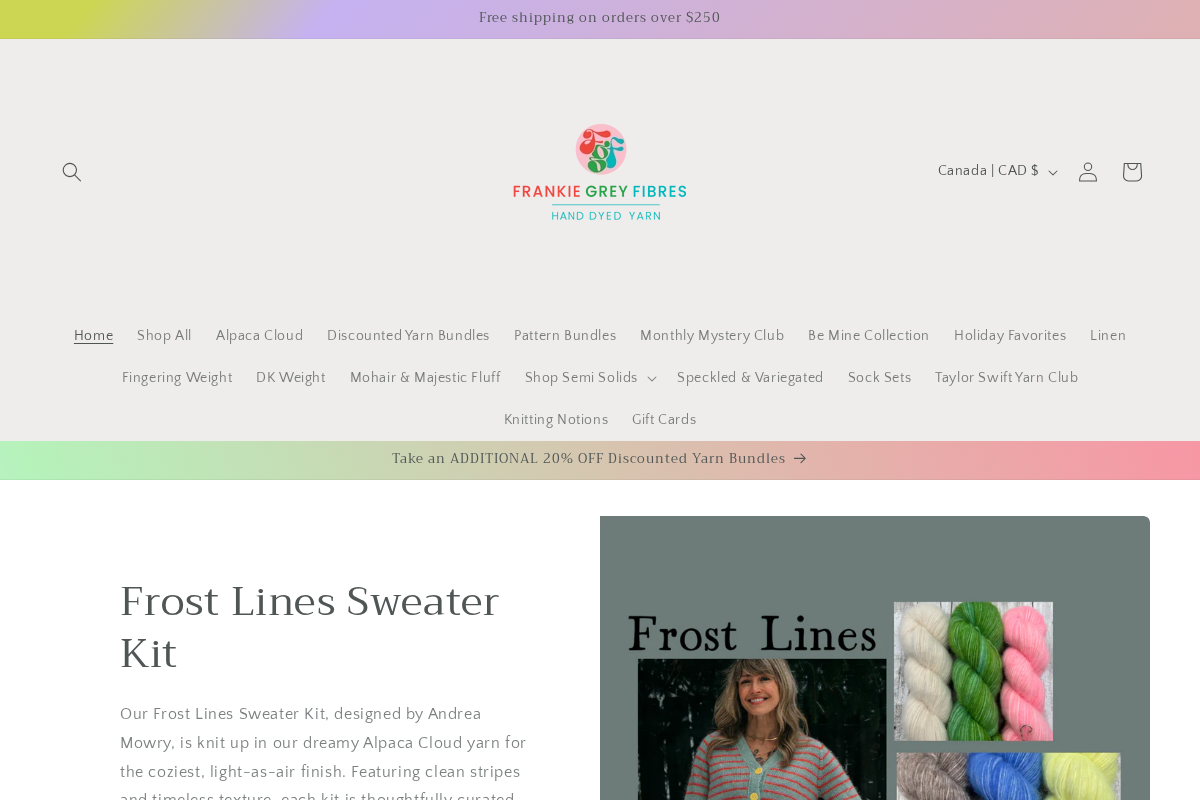 Frankie Grey Fibres homepage screenshot