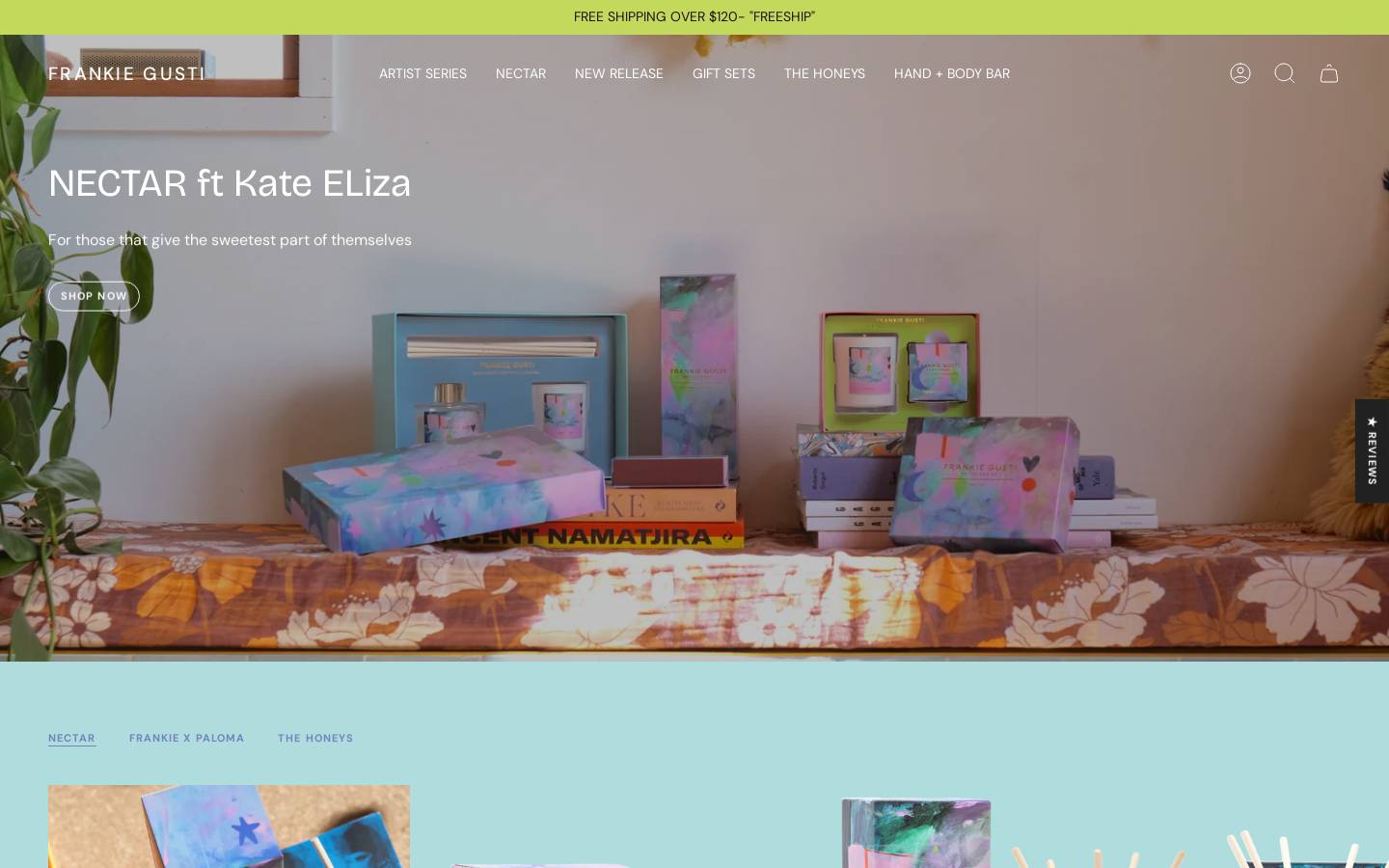 frankiegusti.com.au homepage screenshot