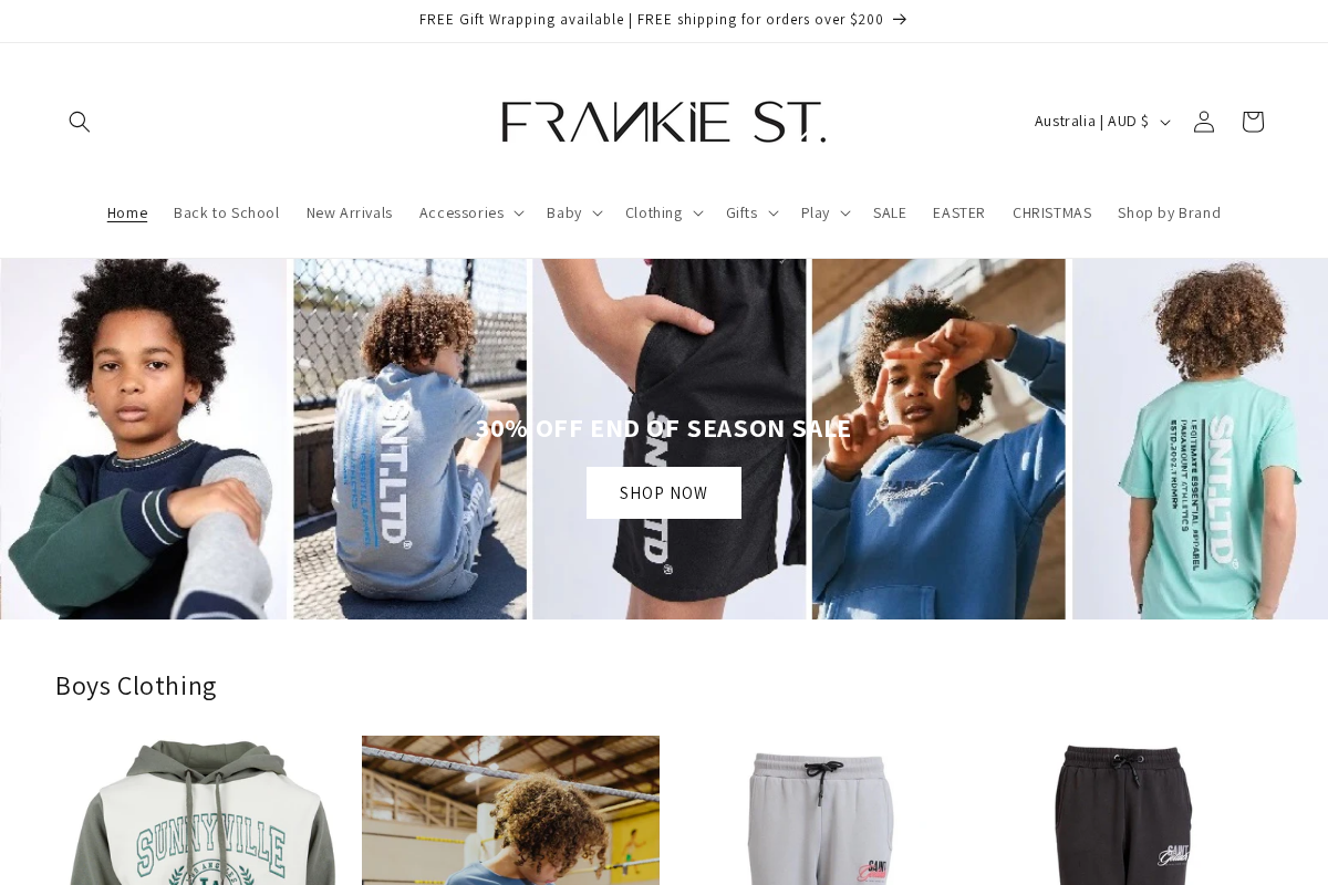 frankiest.com.au homepage screenshot