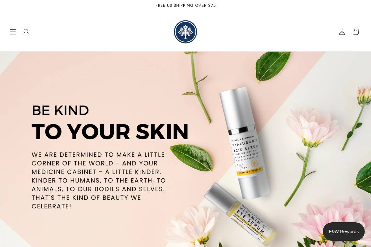 franklinandwhitman.com homepage screenshot