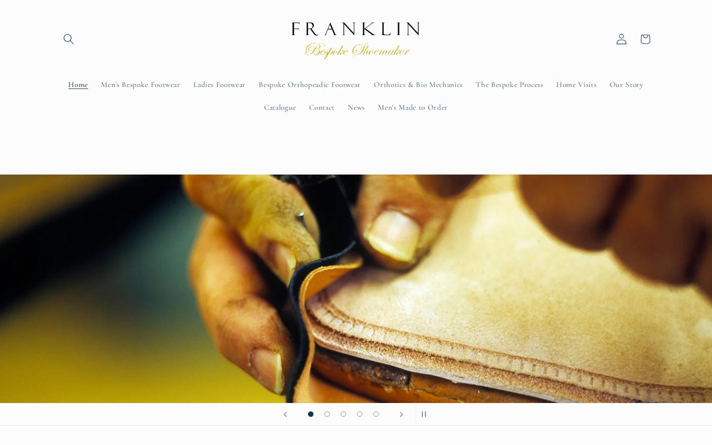 Franklinfootwear homepage screenshot
