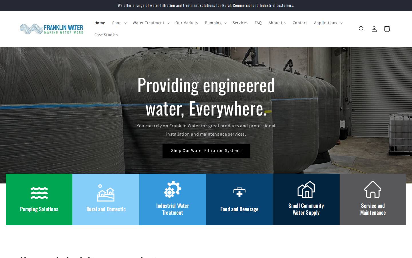 franklinwater.co.nz homepage screenshot