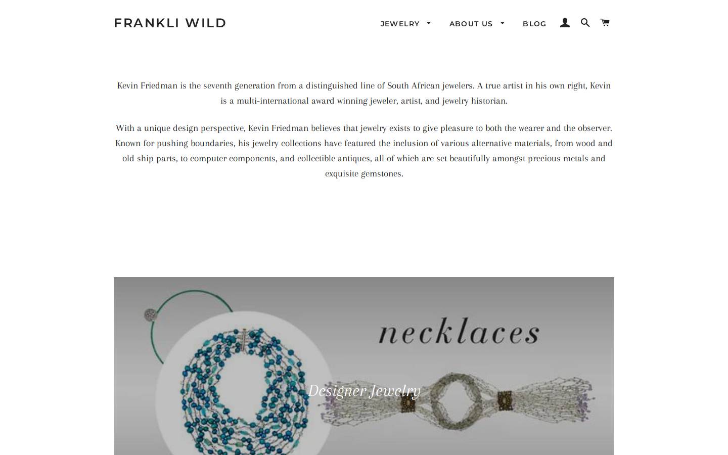 frankliwild.com homepage screenshot