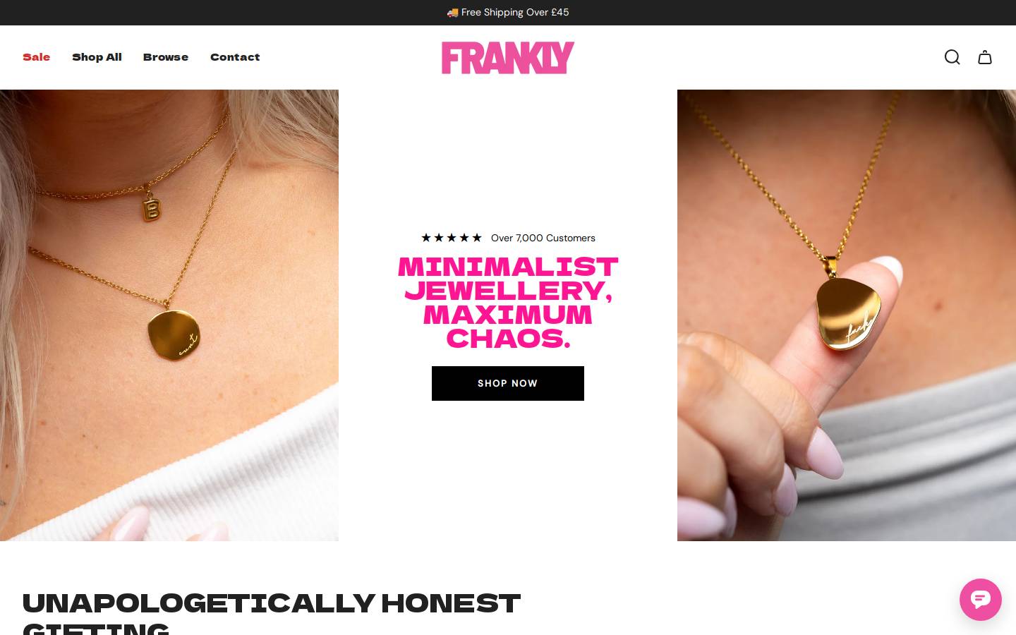 Frankly Collective homepage screenshot