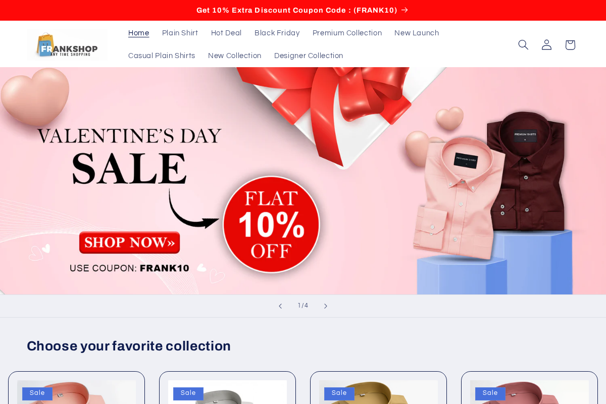 Frankshop homepage screenshot