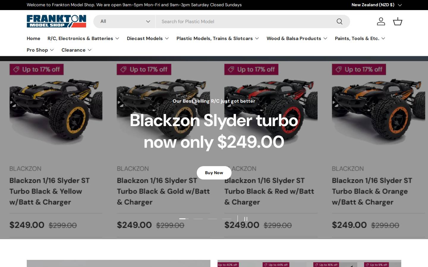 franktonmodels.co.nz homepage screenshot