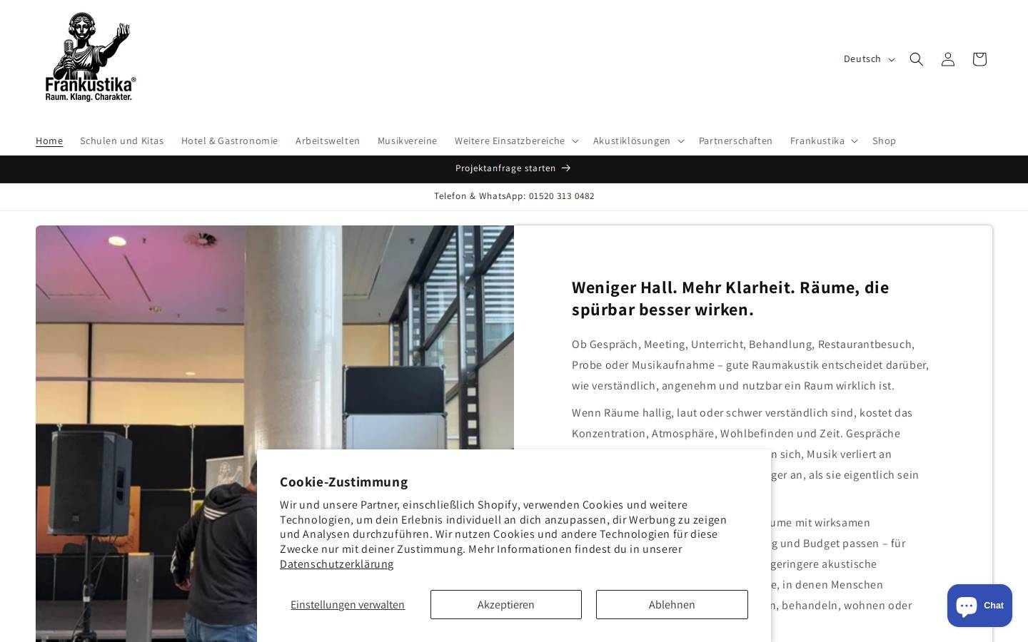frankustika.de homepage screenshot