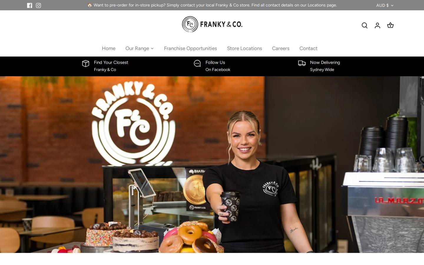 frankyandco.com.au homepage screenshot