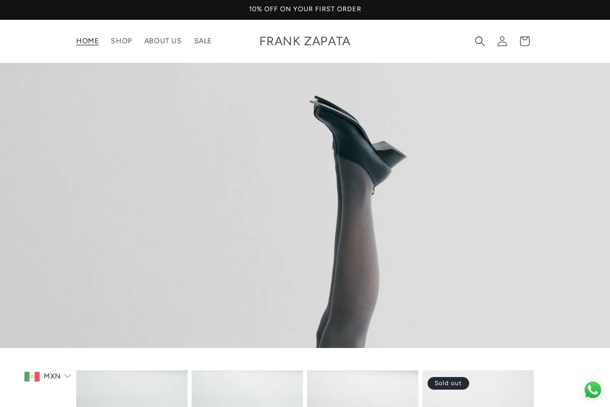 frankzapata-shop.com homepage screenshot