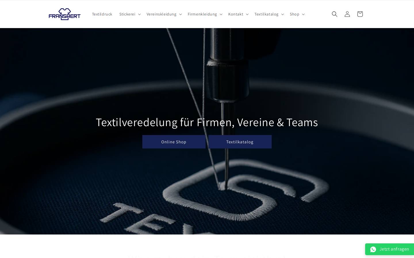 fransaert.de homepage screenshot