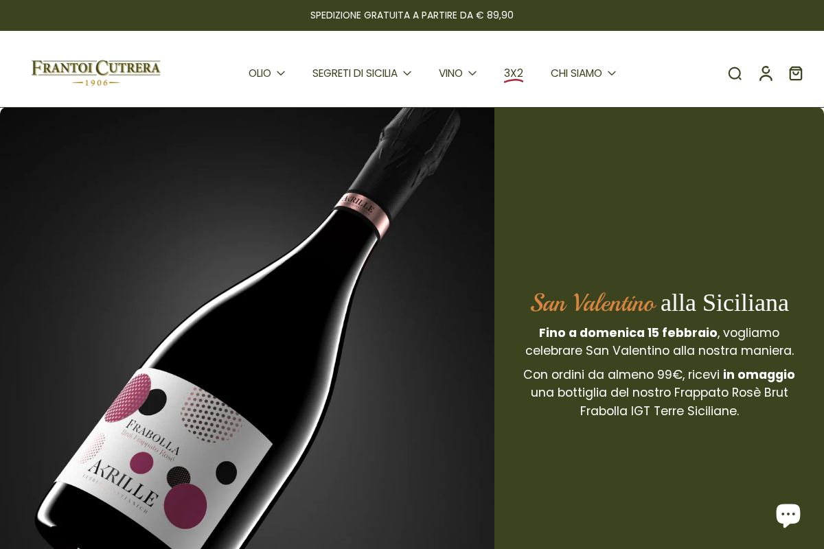 Frantoi Cutrera homepage screenshot
