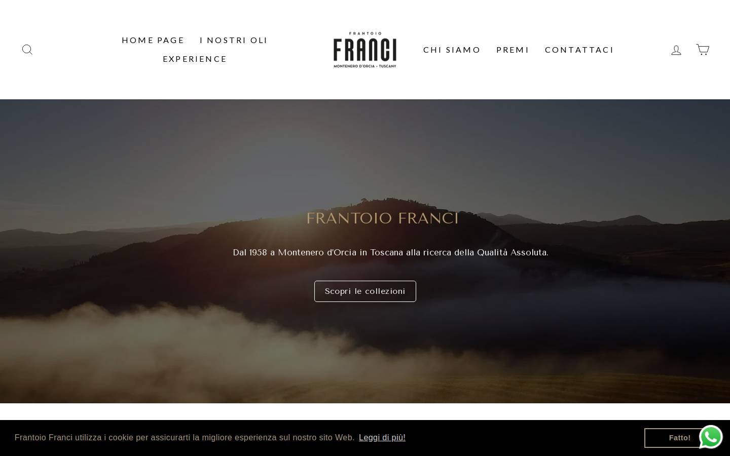 frantoiofranci.com homepage screenshot