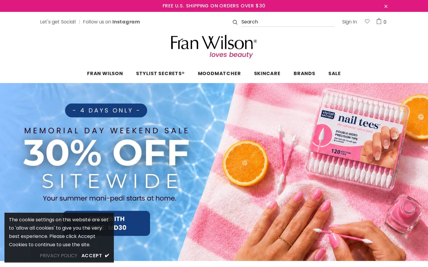 franwilson.com homepage screenshot