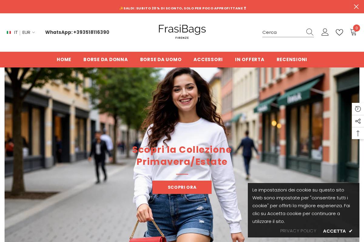frasibags.com homepage screenshot