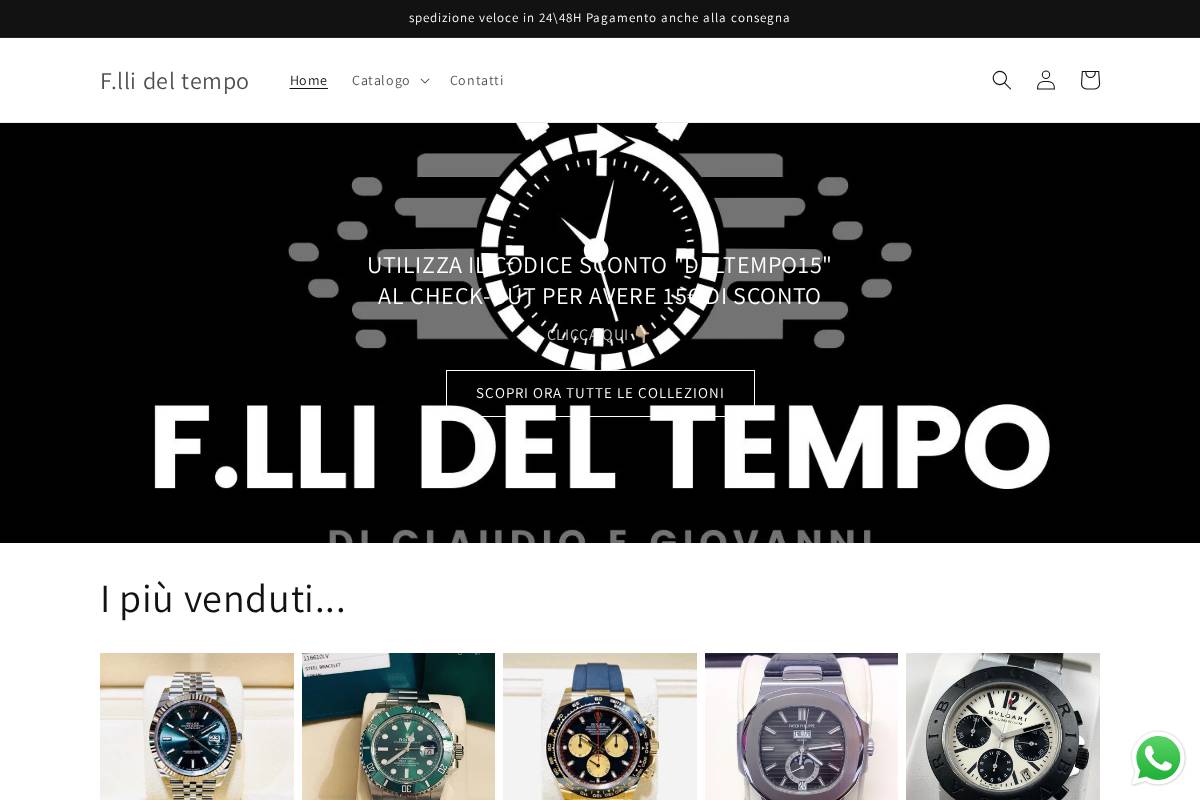 Fratellideltempo homepage screenshot