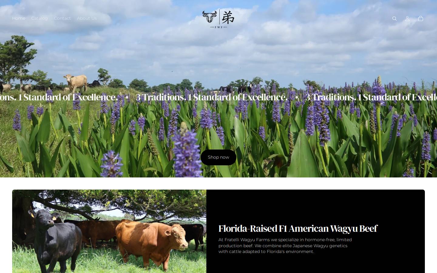 fratelliwagyu.com homepage screenshot