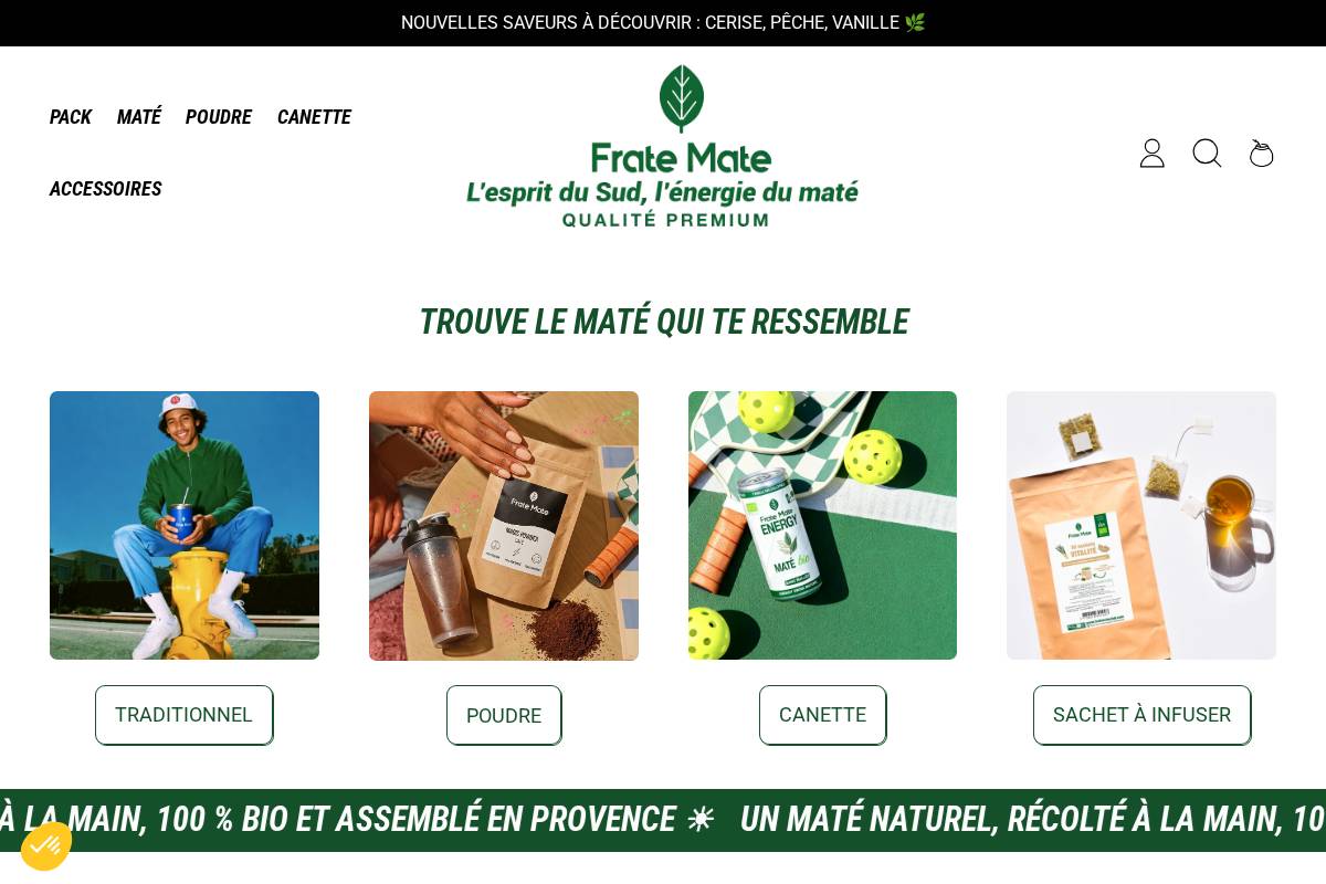 Fraté Maté homepage screenshot