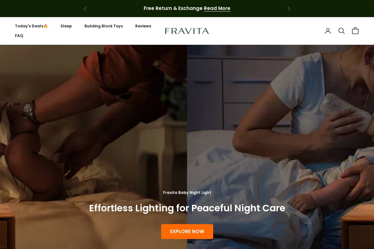 FRAVITA homepage screenshot