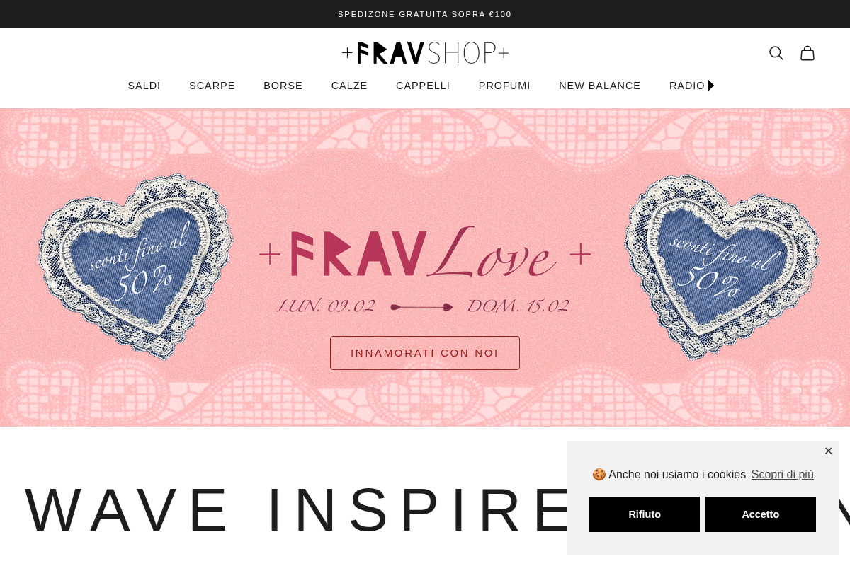 FRAVSHOP homepage screenshot